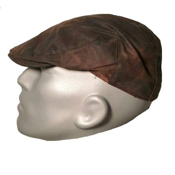 HARTSIDE Tartan Waterproof Waxed Cap HS183 in 'Hunter Brown' - CHOOSE SIZE - Picture 6 of 10
